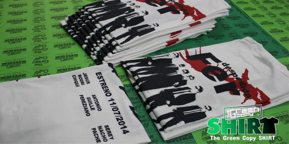 The Green Copy impresión de camisetas para la despedida de soltero de Fernando imprimir serigrafía sudaderas Villanueva de la Cañada MADRID