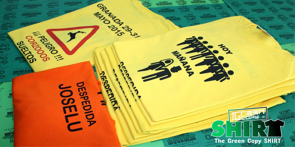 The Green Copy impresión de camisetas para la despedida joselu granada imprimir serigrafía sudaderas Villanueva de la Cañada MADRID