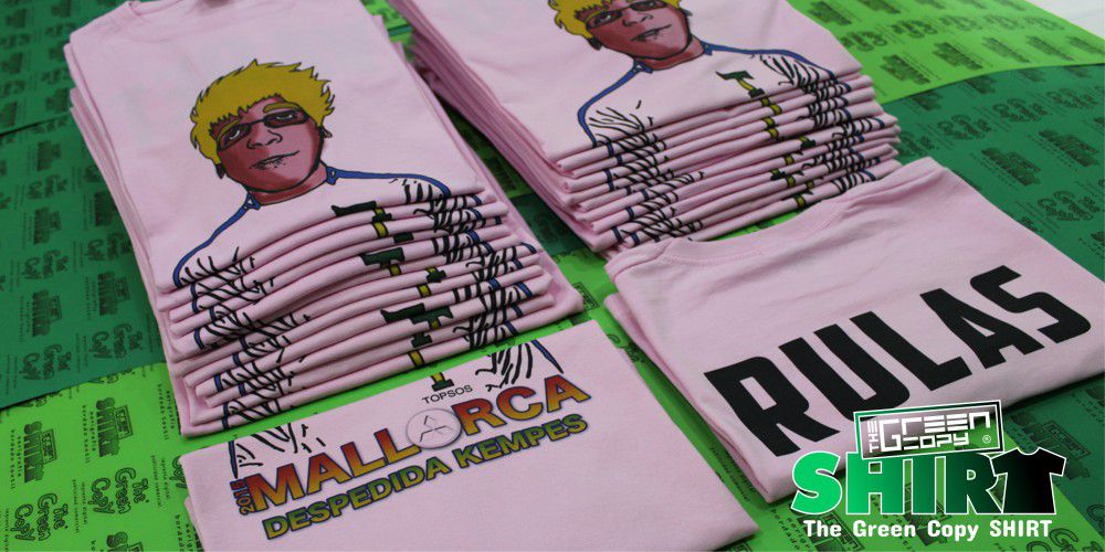 The Green Copy impresión de camisetas para la despedida de soltero kempes mallorca imprimir serigrafía sudaderas Villanueva de la Cañada MADRID