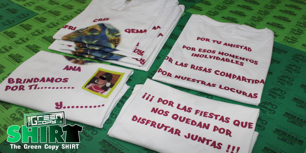 The Green Copy impresión de camisetas para la despedida de soltera amigas imprimir serigrafía sudaderas Villanueva de la Cañada MADRID