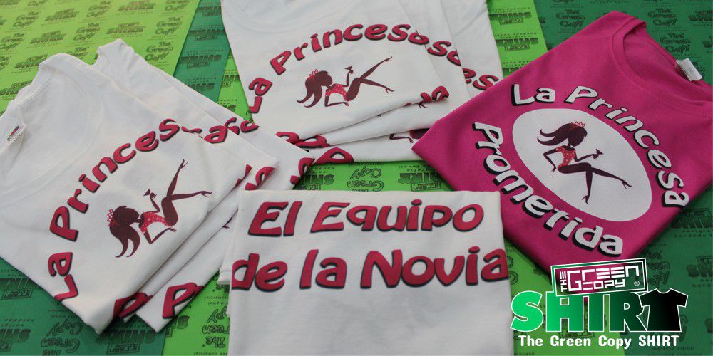 The Green Copy impresión de camisetas para la despedida de soltera princesa imprimir serigrafía sudaderas&nbsp;&nbsp;&nbsp;&nbsp; Villanueva de la Cañada MADRID